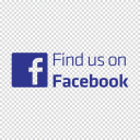 Find Us on Facebook Vinyl Cut Decal Sticker